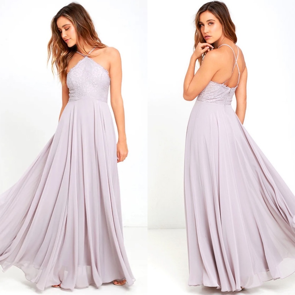 Lulus | Everlasting Enchantment Grey Maxi Dress